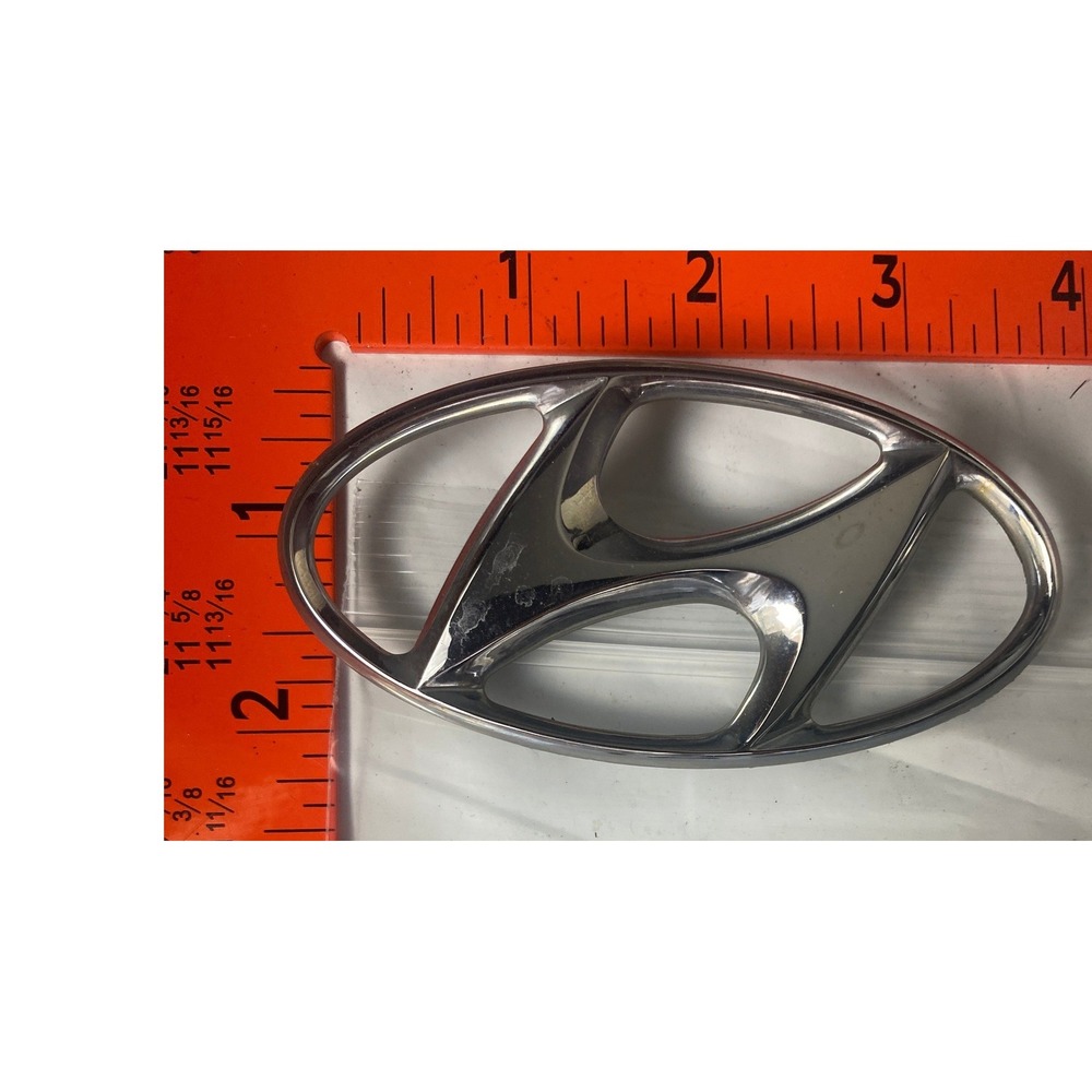 Hyundai Chrome Logo Emblem Badge Nameplate Replacement Silver 3.75 Inch